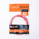 Patch Cord NEXXT UTP CAT.6 4 pares 24AWG 10FT Rojo (AB361NXT25)