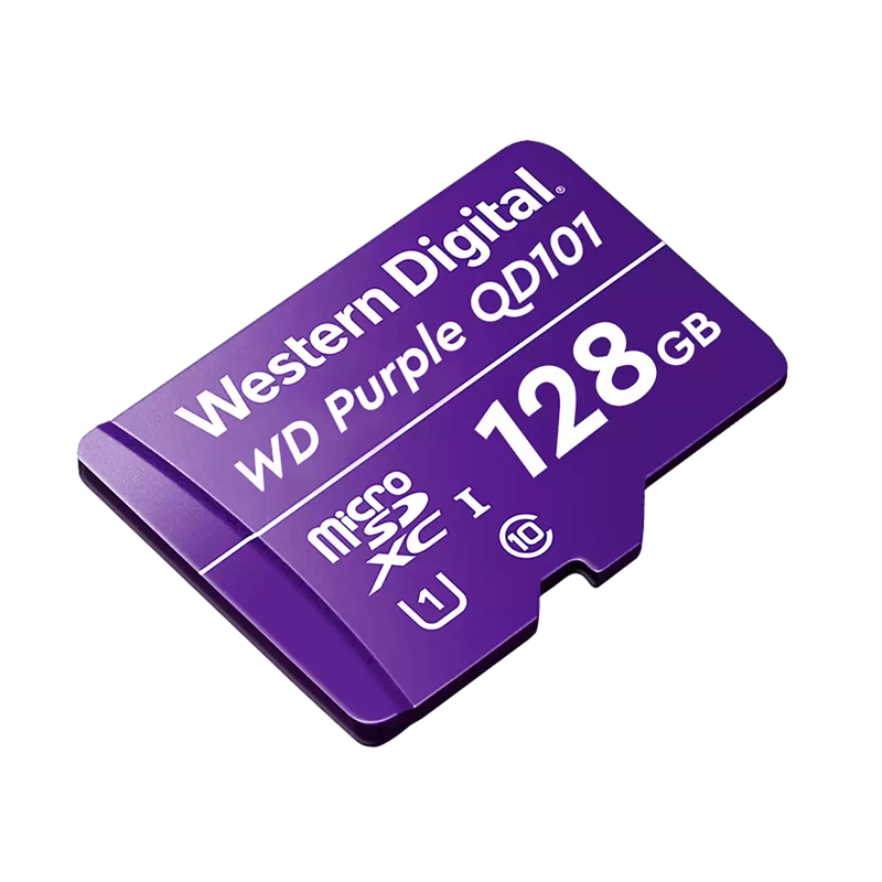 Memoria microSD de 64GB PURPLE, Especializada Para Videovigilancia, 10 VECES MAYOR DURACIÓN, 3 AÑOS DE GARANTIA