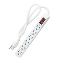 Multitoma Multinet 6TB De 6 Salidas Hasta 1800W Protección y Supresión De Picos Max 90J Color Blanco