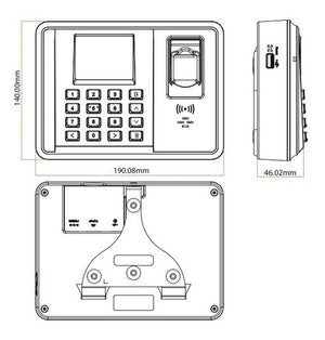 Terminal de gestión de asistencia con LECTOR DE HUELLA DIGITAL G1