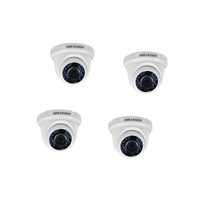 Kit 4 Cámaras Domo HIKVISION 720P FULL HD + DISCO